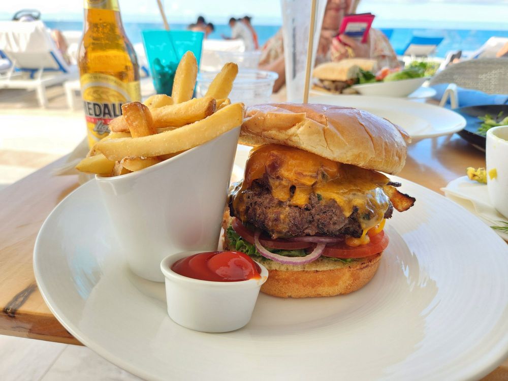 Condado Beach Ola Ocean Front Bistro Cheesebuger Fries