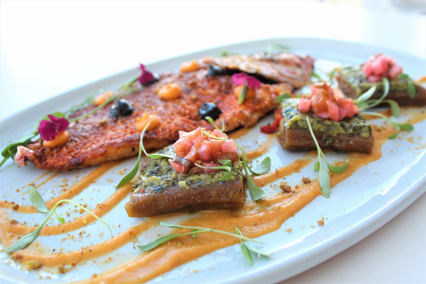Condado Beach The Atlantic At Tryst Baked Red Snapper